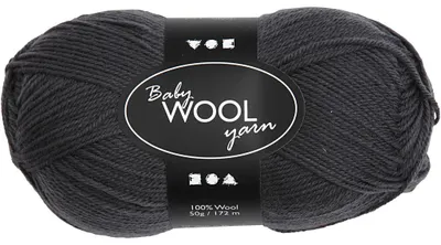 Produktbild von Babywolle, L 172 M, Dunkelgrau, 50 g/ 1 Knäuel [HOB-41331]