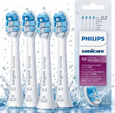 Produktbild von Philips 4er-Pack (früher ProResults gesundes Zahnfleisch), 4 Stück(e), Weiß, Medium, 2 Series plaque control, 2 Series plaque defense, 3 Series gum health, DiamondClean, DiamondClean..., 25 mm, 60 mm