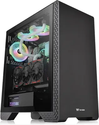 Zdjęcie produktu dla Thermaltake S300 TG, Midi Tower, PC, Czarny, ATX, micro ATX, Mini-ITX, SPCC, Gaming