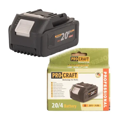 Produktbild von Procraft 20/4 Akku 20 V 4,0 Ah / 4000 mAh Li-ion mit Ladestandsanzeige
