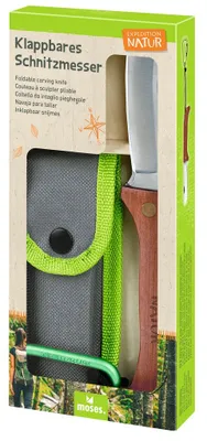 Image de Couteau de sculpture pliable/manche bois 8J Expedition N