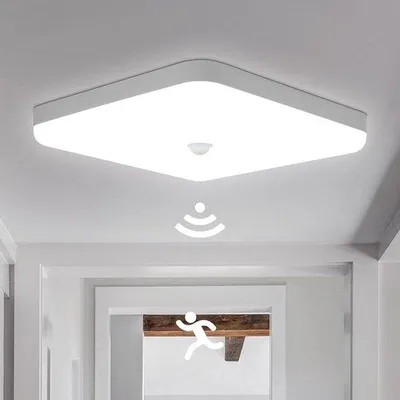 Image de Plafonnier LED avec détecteur de mouvement, lumière blanche froide, 30 W, IP56