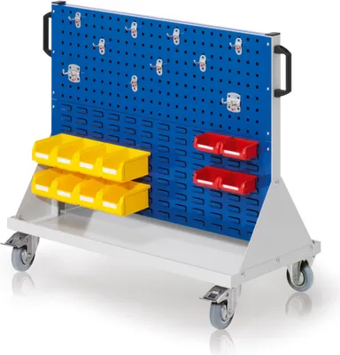 Produktbild von Kappes RasterMobil® Größe #2 - 1000x890x500mm - 2x Lochplatte und 2x Schlitzplatte 26-teilig - enzianblau