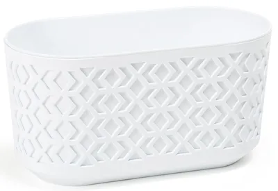 Obrázek produktu pro LAMELA spolka z organiczona odpowiedzi. Truhlík AZTEKA  k/bílá+v/bílá 40 cm 19 cm 20 cm