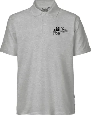 Produktbild von Huuraa Herren Polo Shirt Poel Strandmotiv XXL Sport Grey Bio Baumwolle Fairtrade Poloshirt Geschenkidee