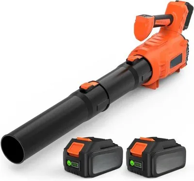 Obrázok produktu pre Elektrický fúkač lístia 21 V, akumulátor 5,2 Ah, 600 CFM, oranžový