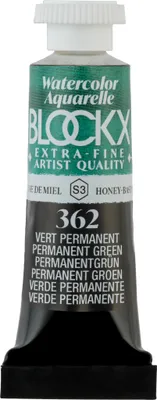Produktbild von Blockx 3x Aquarellfarbe, Permanentgrün - Tube 5ml - Permanentgrün 43362BXC