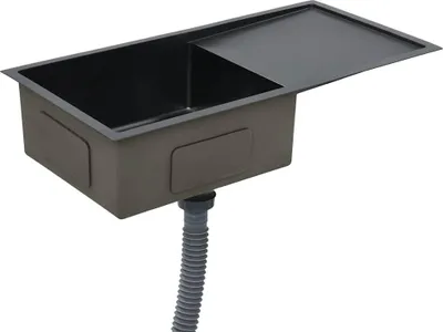 Obrázek produktu pro vidaXL Ručně vyráběný kuchyňský dřez z černé nerezové oceli
