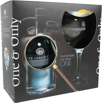 Produktbild von The London Gin No.1 0,7 Liter in der Geschenkpackung mit Glas