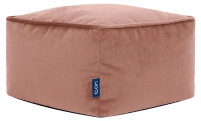 Immagine prodotto di Pouf imbottito in velluto rosa - Comodo ed elegante
