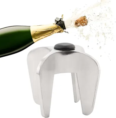 Productafbeelding van Flesopener voor champagne - Gepolijst oppervlak van roestvrij staal Mousserende wijnkurkverwijderaar