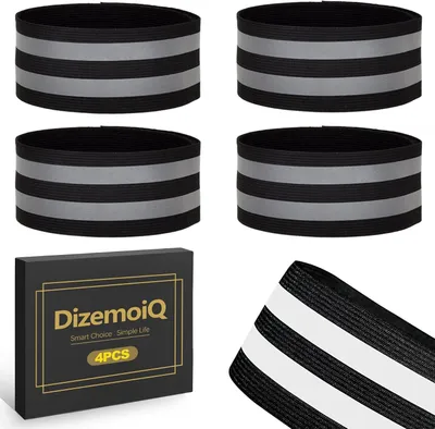 Produktbild von Reflektierende Fahrradhose-Klammern – Set mit 4 Stück – Schwarz – Für Radfahrer – Hosenclips zum Schutz der Hosenbeine