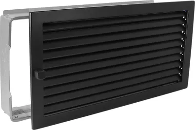 Produktbild von Warmluftgitter WG 4523 S Lüftungsgitter Schwarz 450 x 230mm Zuluft Abluftgitter