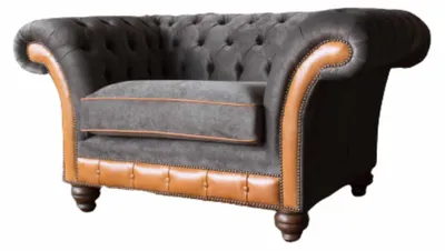Produktbild von Chesterfield Design Sessel Couch Polster Textil Couchen Ohrensessel Neu