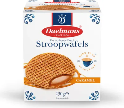 Produktbild von Daelmans Karamell Stroopwafels Vorratspack - 8 Würfelboxen à 230g, holländische Waffelspezialität