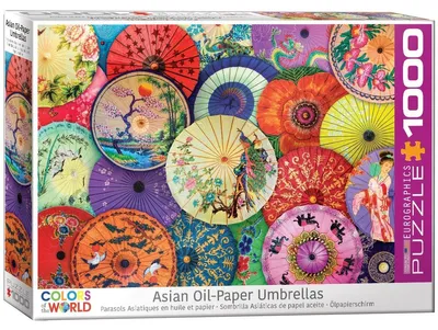 Obrázek produktu pro Puzzle 1000 Asian Oil Paper Umbrellas 6000-5317
