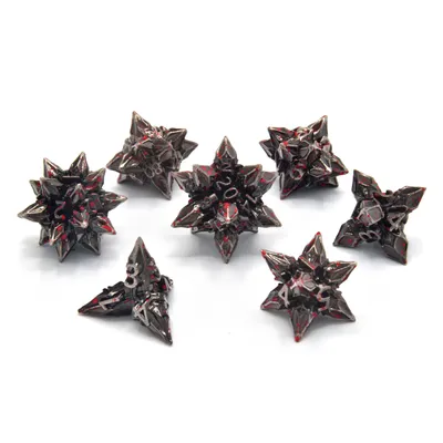Produktbild von Glassstaff - Brutal Bane Metal RPG Dice Set - CritStones Dice