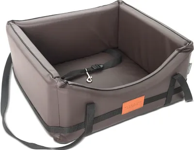 Produktbild von Hundeautositz Kunstleder Pako Braun L 65 x 55 cm Hundesitz Hundebett Autokörbchen Hundekorb Autositz Bett Mayaadi Home