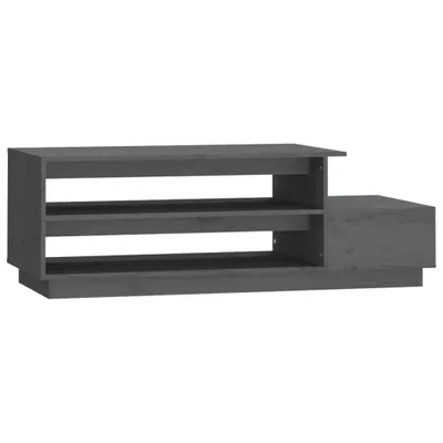 Produktbild von Couchtisch Grau 120x50x40,5 cm Massivholz Kiefer