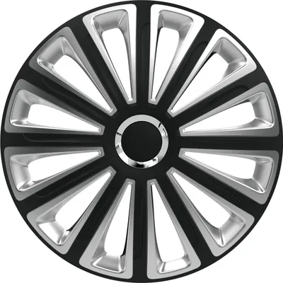 Produktbild von VERSACO | Radkappen Radzierblenden Trend RC 15 " Schwarz und Silber 4tlg, Radabdeckung, Zierblenden, Zierkappen, Radblenden, Felgen