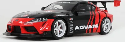Immagine prodotto di TOYOTA Supra GR By Advan 2020, nero e rosso, GT889, scala 1:18, GT SPIRIT
