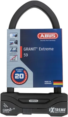 Produktbild von ABUS Bügelschloss Granit Extreme 59 – Motorrad- & Fahrradschloss mit XPlus Zylinder – höchstes ABUS-Sicherheitslevel 20 – Bügelhöhe 245 mm