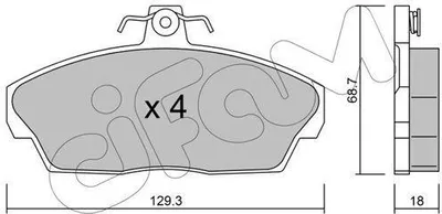 Produktbild von CIFAM Bremsbeläge Satz Vorne Bremsklötze für LAND ROVER Freelander SUV (L314) 822-174-1