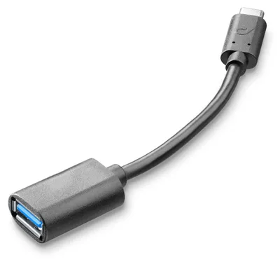Produktbild von Cellularline Adapter von USB-C auf USB, USB C, USB A, Schwarz