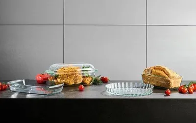 Immagine prodotto di Piatti da forno in vetro resistenti al calore, rettangolari - Resistenti alle alte temperature