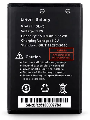 Image de Baofeng BL-3 accumulateur Li-ion 3,7 V 1500 mAh – accu de rechange pour talkie-walkie Baofeng BF-T6 et UV-3R, radio portable