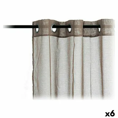 Obrázek produktu pro Záclony 140 x 260 cm hnědá (6 kusů)