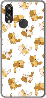 Produktbild von MuchoWow® Handyhülle Schutzhülle Hülle für Telefoonhoesje Huawei P20 Lite (2020) Muster - Katze - Kätzchen - Jungen - Mädchen - Kinder - Kind Silikon Softcase Handy Hülle - Kartenhalter