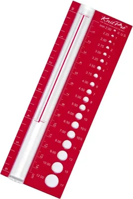 Produktbild von Knit Pro Nadelschablone mit Lupe