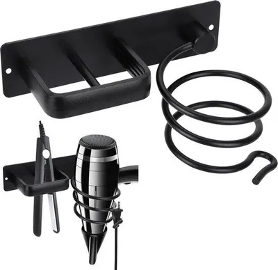 Produktbild von Haardrogerhalter aus Metall, schwarz