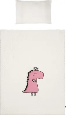 Produktbild von 2-teilige Bettwäsche Belisima Dino 3D 100/135 creme-rosa