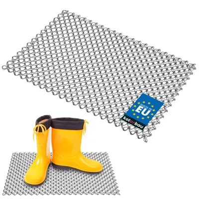 Image de KOTARBAU® Tapis grillagé XL fil d'acier galvanisé 640 mm Paillasson Tapis pour l'extérieur Tapis de porte