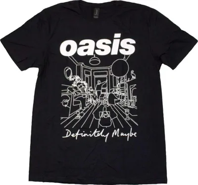 Produktbild von Oasis - "Definitely Maybe" T-Shirt für Herren/Damen Uni RO11928 (M) (Schwarz)
