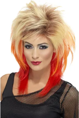 Immagine prodotto di Smiffys - Parrucca "Mullet anni '80" per donna SM434 (taglia unica) (bionda/rossa)