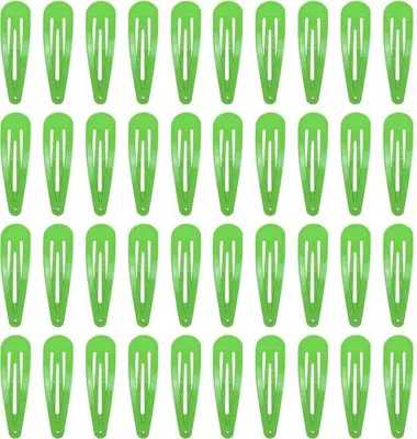 Produktbild von Grüne Haarspangen 5,1 cm 40 Stück Metall