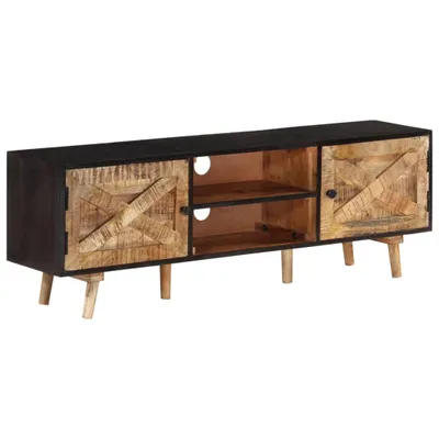 Produktbild von The Living Store TV-Schrank 140x30x46 cm Rohes Mangoholz und Massivholz Akazie