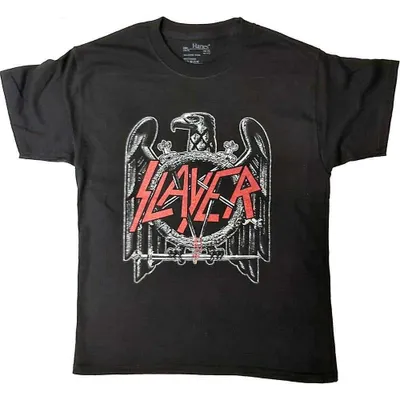 Immagine prodotto di Slayer - Maglietta Black Eagle per bambini da 9 a 10 anni - Nero