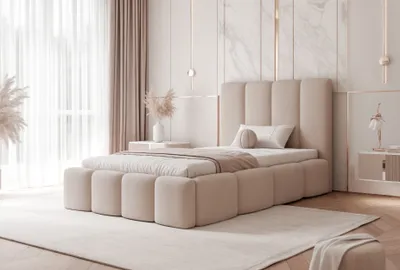 Produktbild von FURMEB24 Polsterbett MARO - 120 x 200 cm - BEIGE