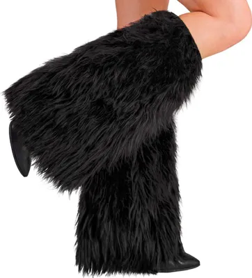 Produktbild von Beinstulpen Plüsch schwarz