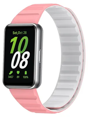 Produktbild von Für Samsung Galaxy Fit 3 Design Magnet Verschluss Silikon Ersatz Arm Band Neu