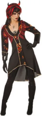 Produktbild von W4920-38-A schwarz Damen Teufelskleid Halloweenkostüm Gr.38