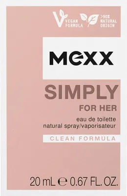Produktbild von Mexx Simply for Her Eau de Toilette frischer blumig-eleganter Damenduft Glasflakon 20 ml