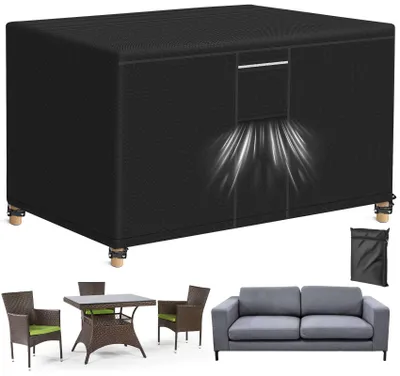 Produktbild von Schutzhülle Wasserdicht, Gartenbank Abdeckung 180x120x74cm, 600D Oxford, Wetter- und UV-Beständig für Loungesets Terrassenmöbel Gartentische