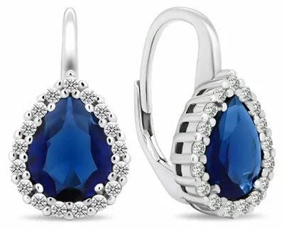 Immagine prodotto di Orecchini in argento senza tempo con zirconi EA425WB