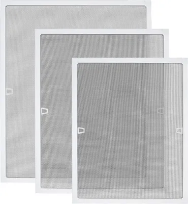 Produktbild von LZQ Fliegengitter Fenster Insektenschutz 80x100cm Fliegenschutzgitter Mückengitter Gitter mit Alu Rahmen ohne Bohren für Fenster, Weiß