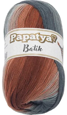 Produktbild von Garn PAPATYA BATIK - 100g / 360 m - Terrakotta,Grau